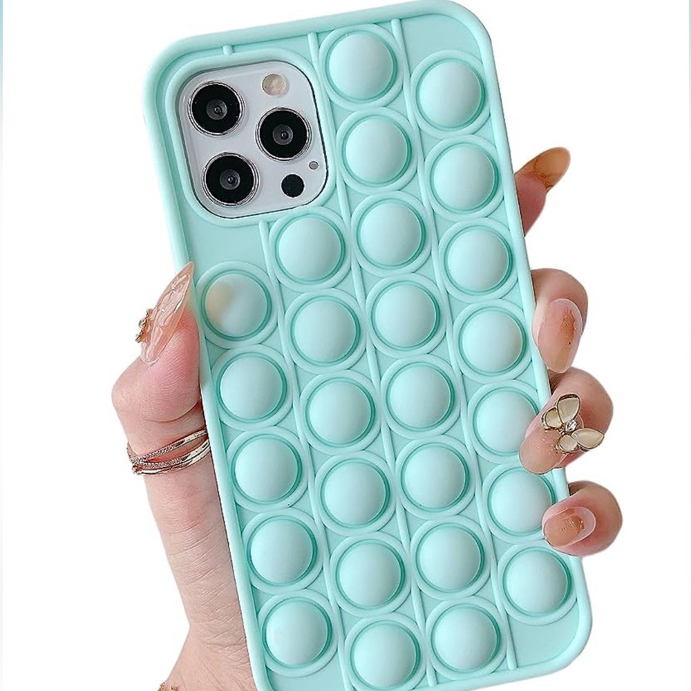 ✨NEW: iPhone 12 Mini Phone Cover | Fidget | Mint iPhone Case | Sensory Case